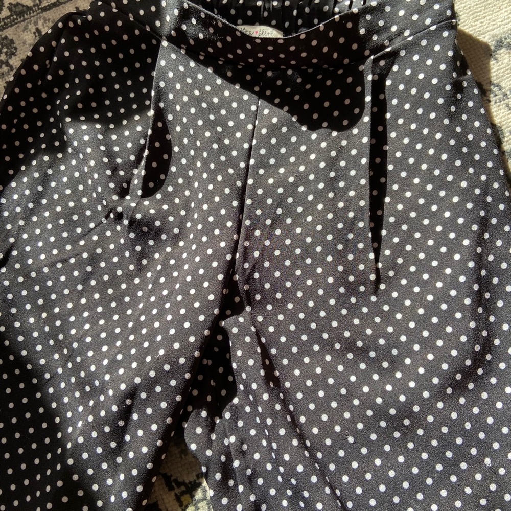 Flowy polka dotted pants